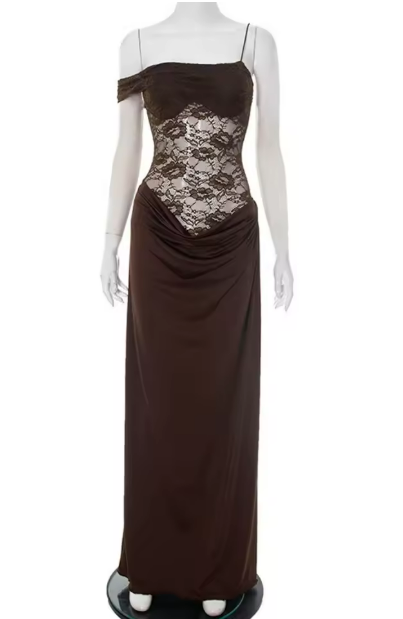 María - Vestido Largo de Encaje